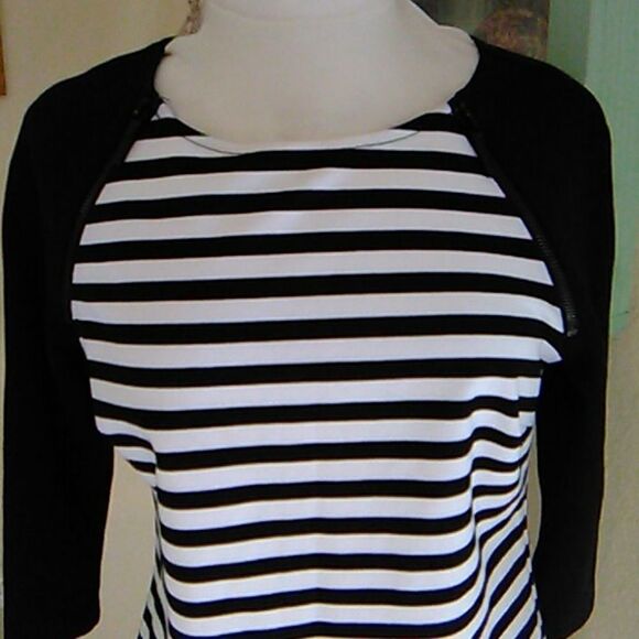 MICHAEL Michael Kors Ponte Knit Striped Dresd - Picture 2 of 12